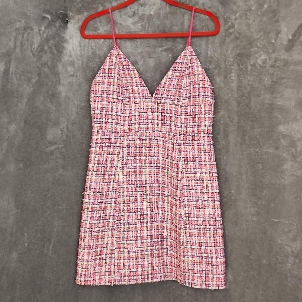 House of Harlow 1960 NWT Pink Tweed Bouclé Mini Dress